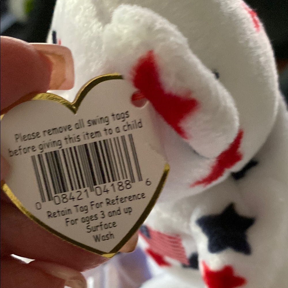Ty Beanie Baby with Patriotic Stars - Picture 4 of 4